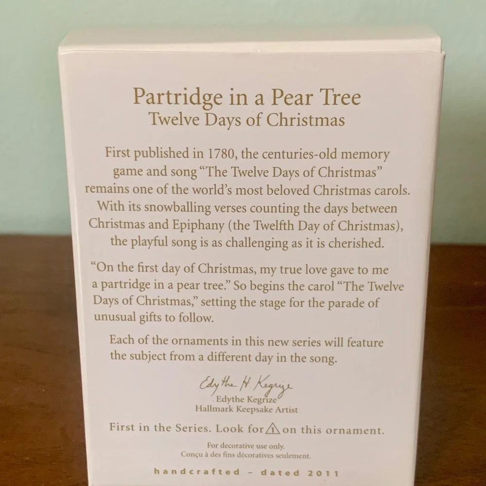 Hallmark Partridge in a Pear Tree Ornament 2011